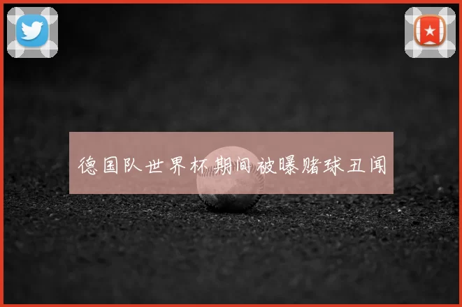 德国队世界杯期间被曝赌球丑闻